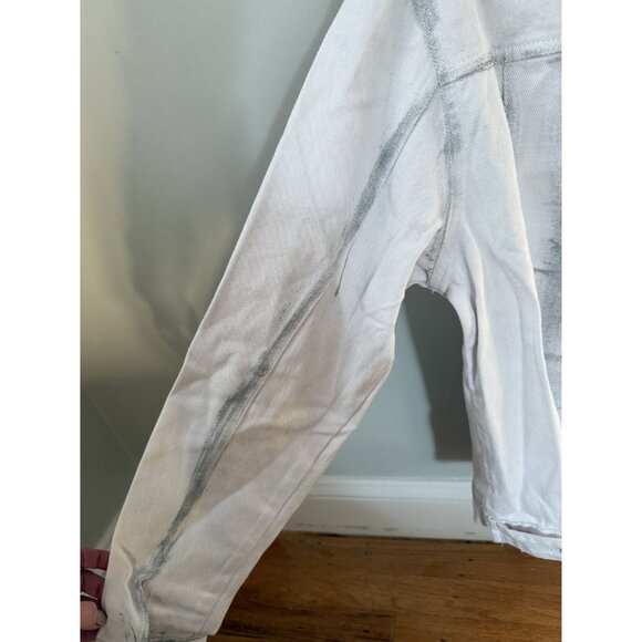 Guapi White Crystal Skeleton Jean Jacket with Silver Detailing Ltd Ed Mens Sz. M - Picture 12 of 14